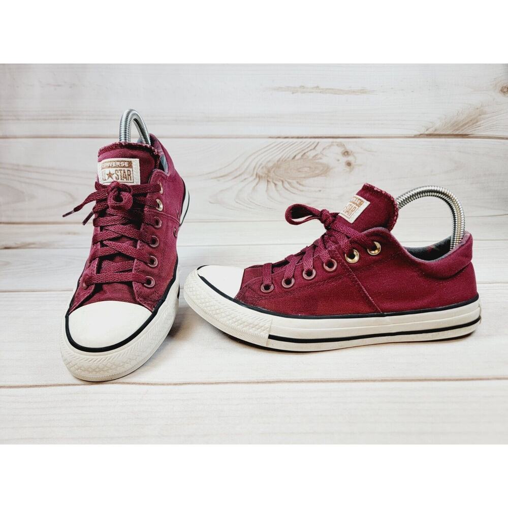 Converse Chuck Taylor All Star Madison Low Top Sz 7 Maroon/Burgundy Gold Logo